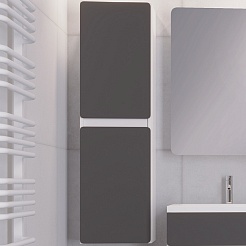 Stella Polare Шкаф пенал Корделия 35 подвесной серый матовый/белый матовый – фотография-2